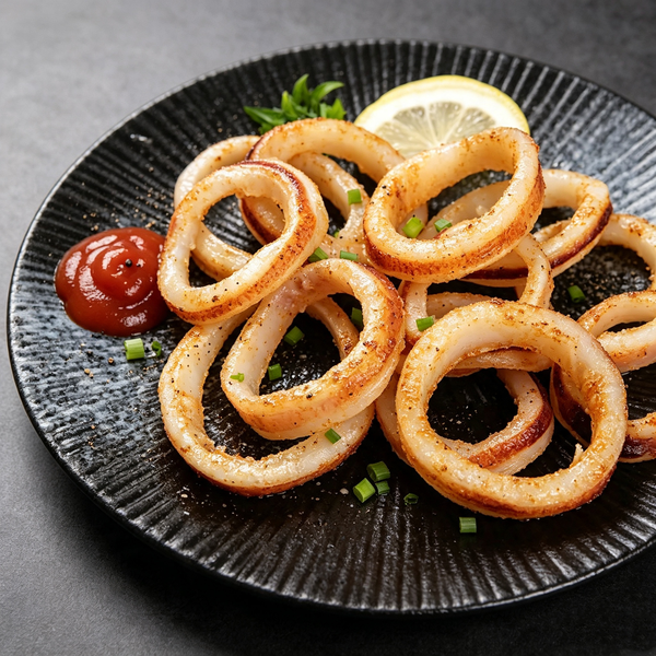 Frozen Squid Rings - Springy Bite, Straight from the Packet