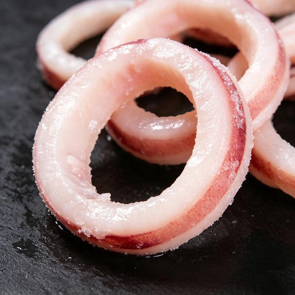Frozen Squid Rings - Springy Bite, Straight from the Packet